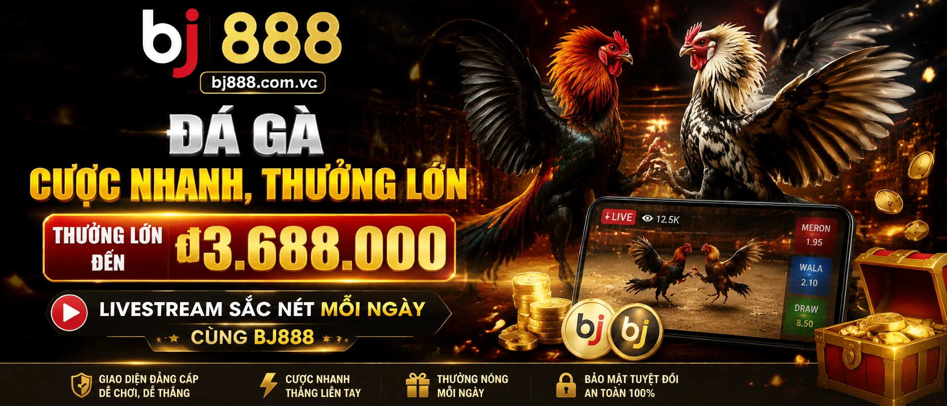 Không gian Đá Gà trực tiếp tại bj888.com.vc